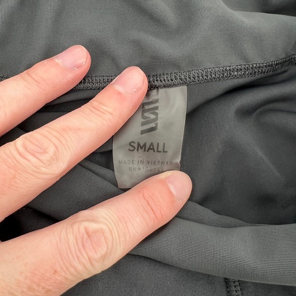 Second Skin Women‎ S Mid-Rise Compression 25" Ankle Leggings Tights Gray White - Picture 5 of 5